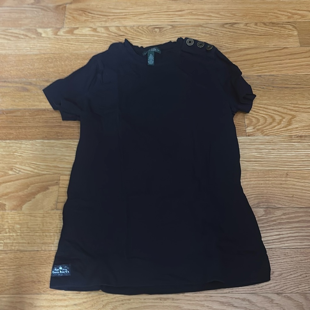 Ralph Lauren Women’s Black Tee With Buttons